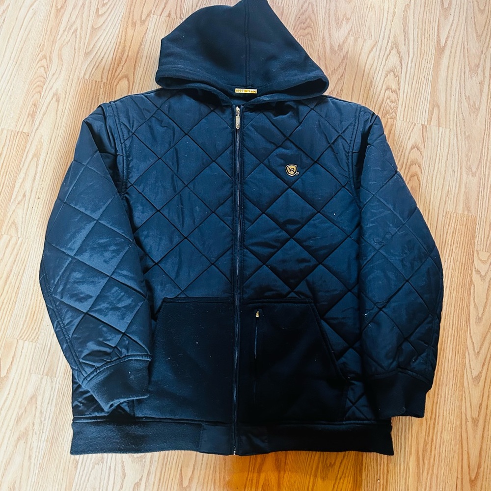 Black Quilted Puffer Jacket from RocaWear boys szXL 18/20